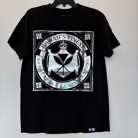 Hawaii's Finest Other - Hawaii's Finest Black and Silver Emblem Tee